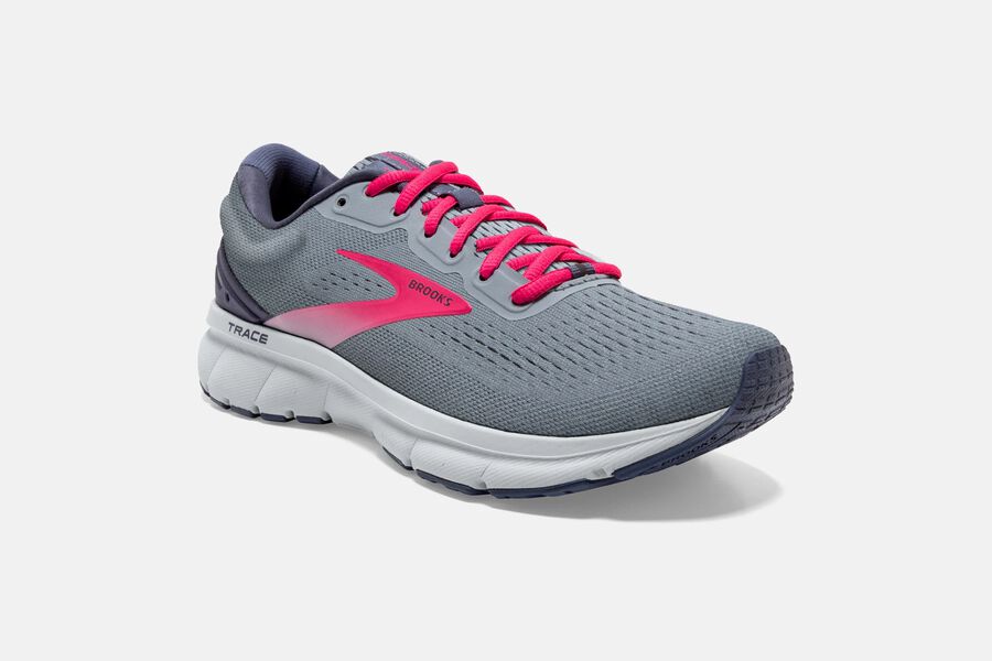 Brooks Israel Trace Road Running Shoes Womens - Grey/Pink - DJS-418752